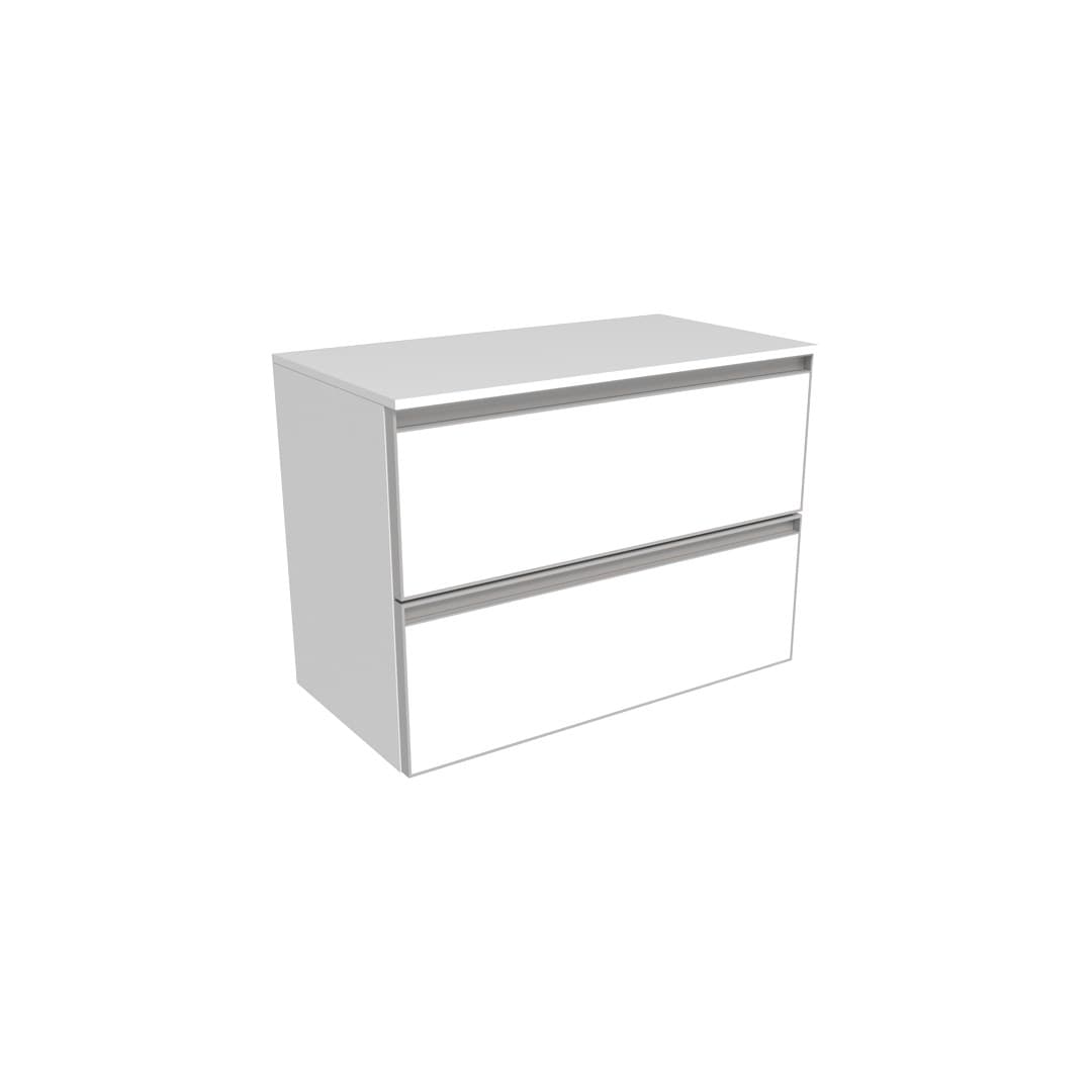 Flaminia CUBIKA 37 – H 50 – Έπιπλο Νιπτήρα – Wall-hung vanity unit 70 cm – 2 συρτάρια – Matt White (CKD808LBK)