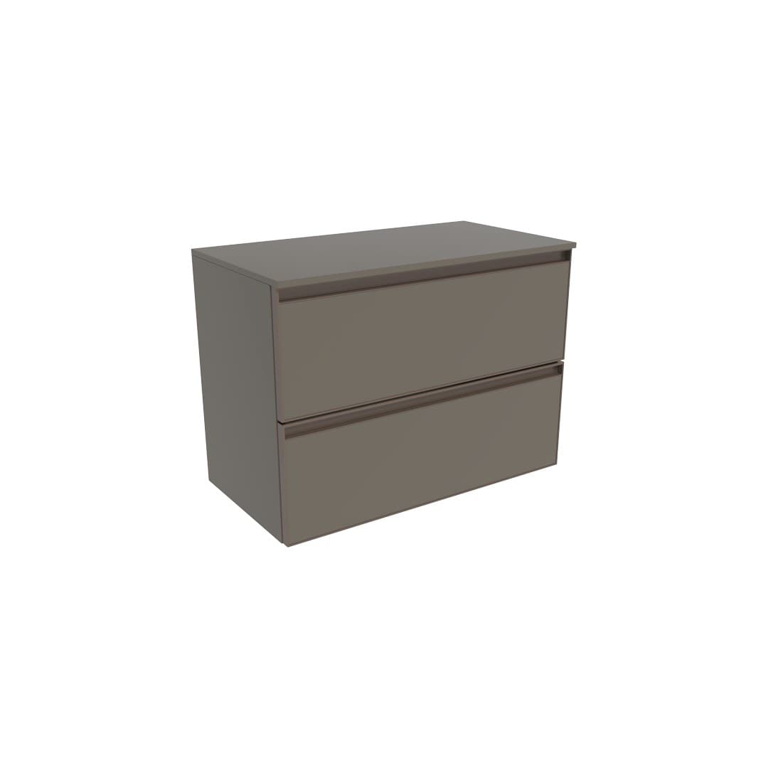 Flaminia CUBIKA 37 – H 50 – Έπιπλο Νιπτήρα – Wall-hung vanity unit 70 cm – 2 συρτάρια – Taupe Matt (CKD808LTK)