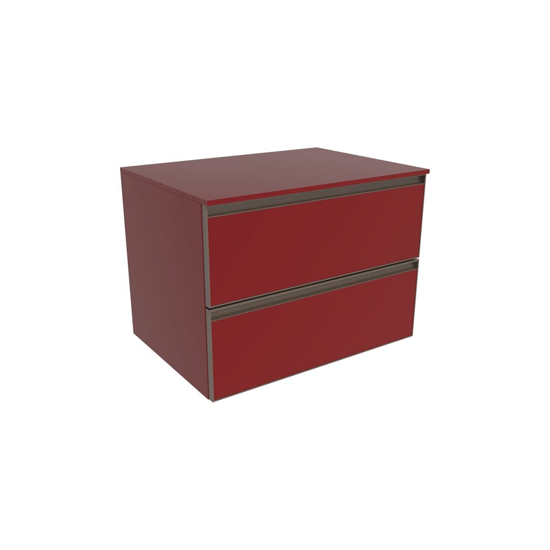 Flaminia CUBIKA 50 – H 50 – Έπιπλο Νιπτήρα – Wall-hung vanity unit 70 cm – 2 συρτάρια – Bordeaux Matt (CKD809LRK)