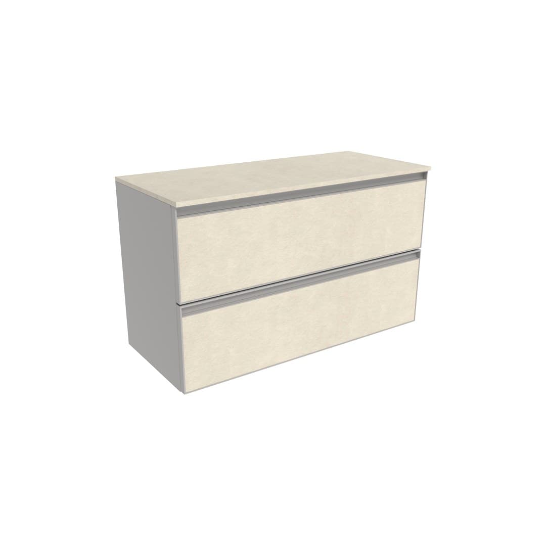 Flaminia CUBIKA 37 – H 50 – Έπιπλο Νιπτήρα – Wall-hung vanity unit 85 cm – 2 συρτάρια – Fokos Sale Gres (CKD814GSK)