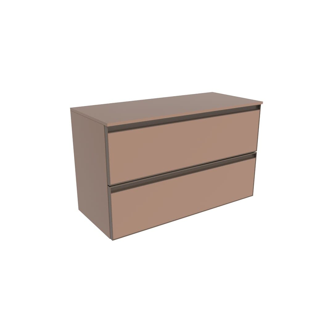 Flaminia CUBIKA 37 – H 50 – Έπιπλο Νιπτήρα – Wall-hung vanity unit 85 cm – 2 συρτάρια – Cipria Matt (CKD814KLC)