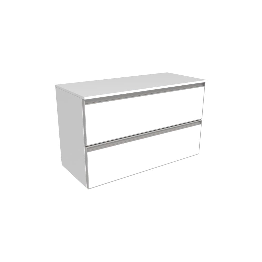 Flaminia CUBIKA 37 – H 50 – Έπιπλο Νιπτήρα – Wall-hung vanity unit 85 cm – 2 συρτάρια – Matt White (CKD814LBK)