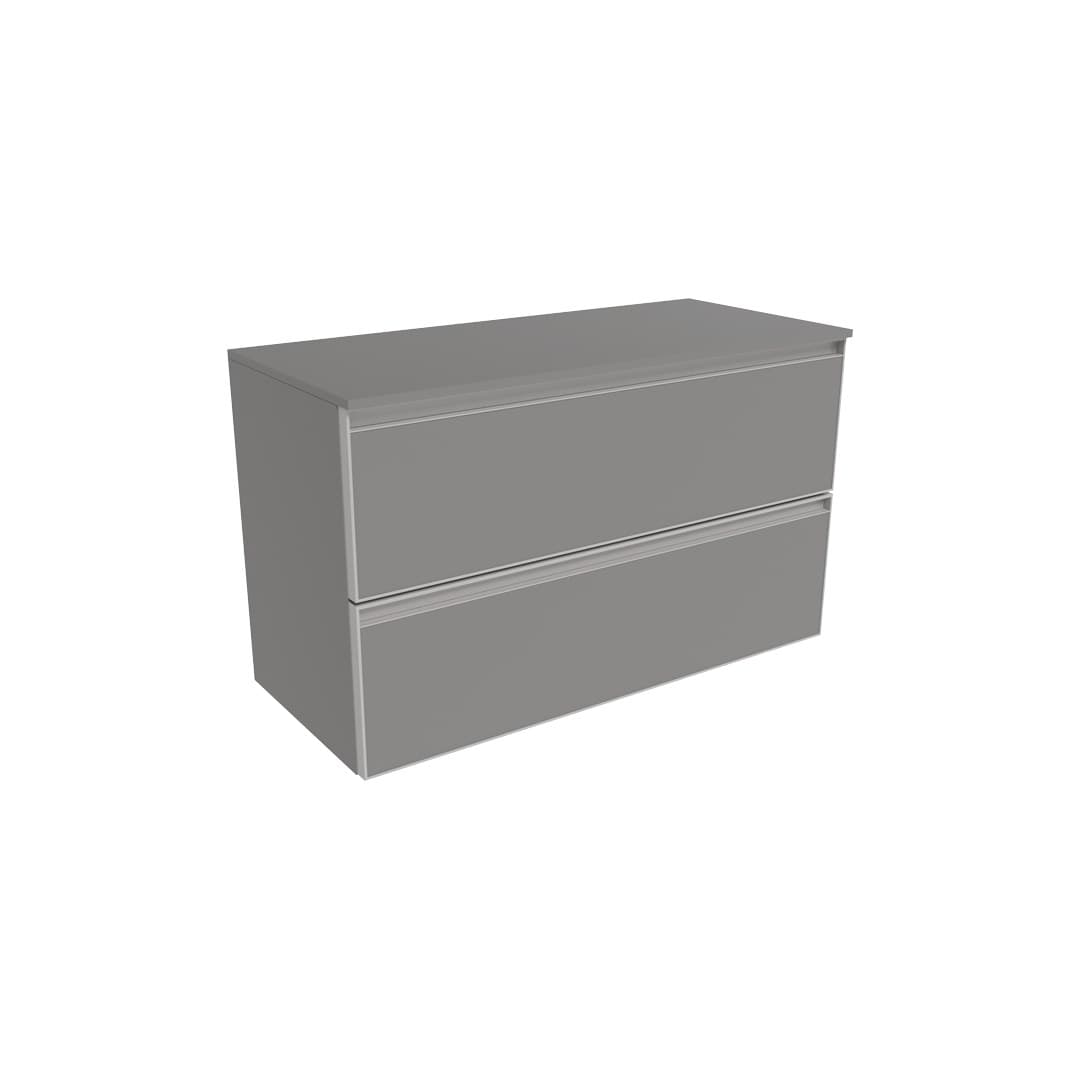 Flaminia CUBIKA 37 – H 50 – Έπιπλο Νιπτήρα – Wall-hung vanity unit 85 cm – 2 συρτάρια – Grey Matt (CKD814LGK)
