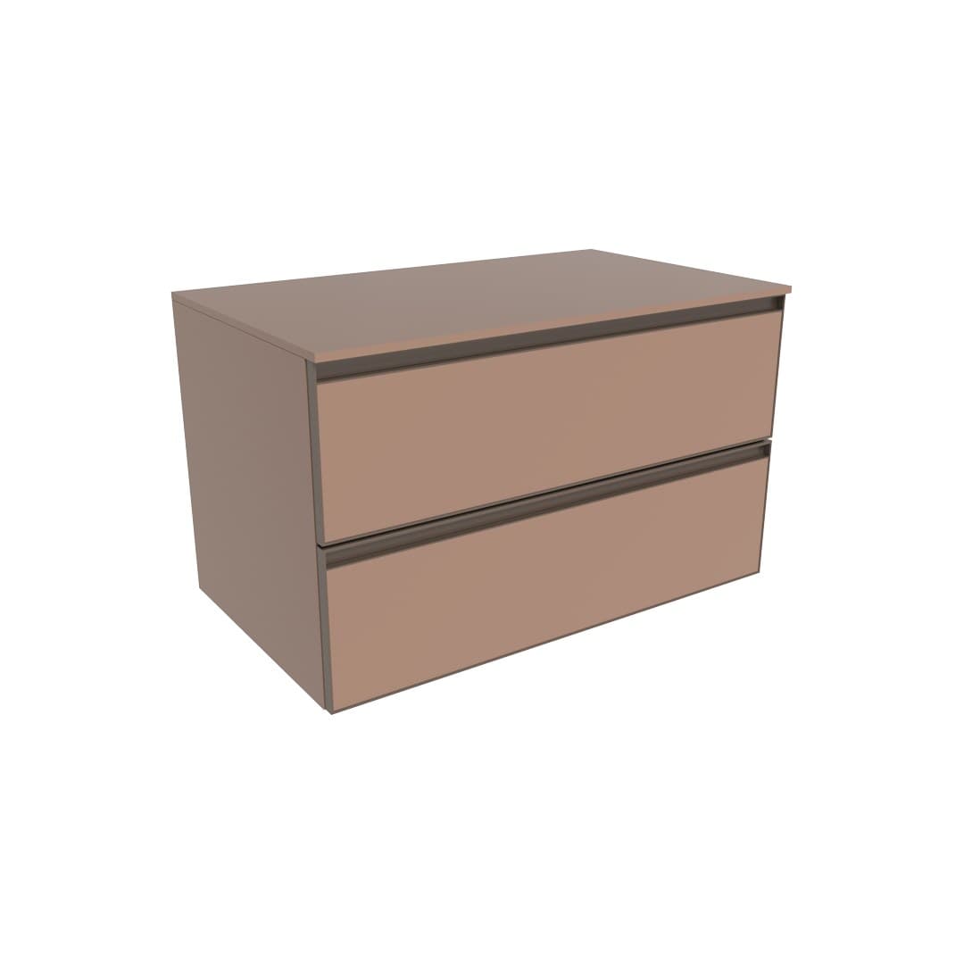 Flaminia CUBIKA 50 – H 50 – Έπιπλο Νιπτήρα – Wall-hung vanity unit 85 cm – 2 συρτάρια – Cipria Matt (CKD815KLC)
