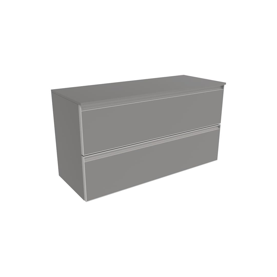 Flaminia CUBIKA 37 – H 50 – Έπιπλο Νιπτήρα – Wall-hung vanity unit 95 cm – 2 συρτάρια – Grey Matt (CKD826LGK)