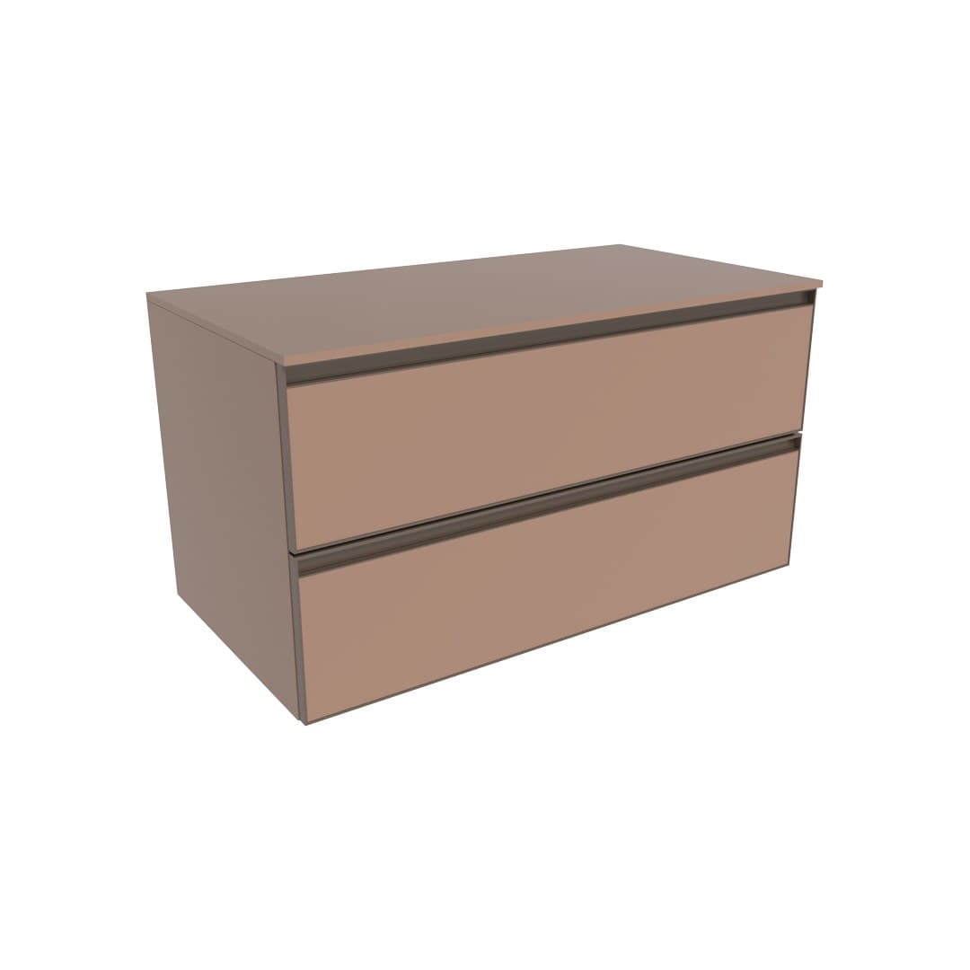 Flaminia CUBIKA 50 – H 50 – Έπιπλο Νιπτήρα – Wall-hung vanity unit 95 cm – 2 συρτάρια – Cipria Matt (CKD827KLC)