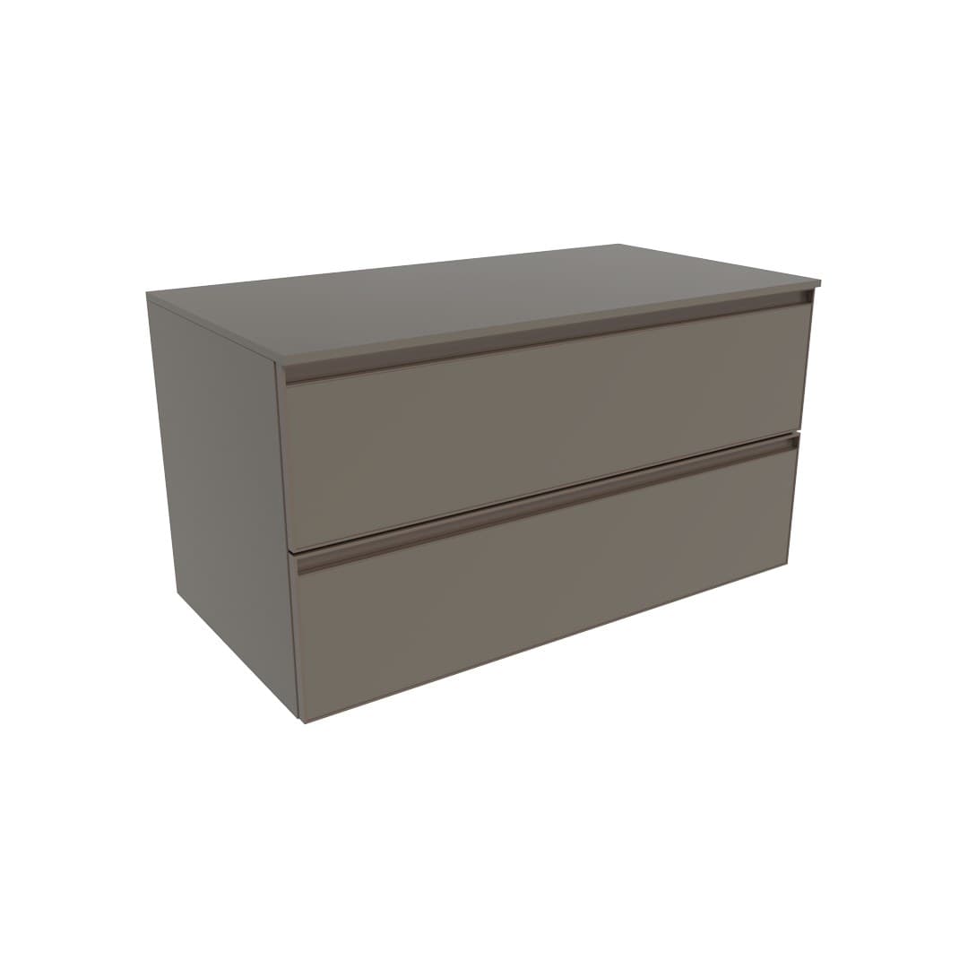 Flaminia CUBIKA 50 – H 50 – Έπιπλο Νιπτήρα – Wall-hung vanity unit 95 cm – 2 συρτάρια – Taupe Matt (CKD827LTK)