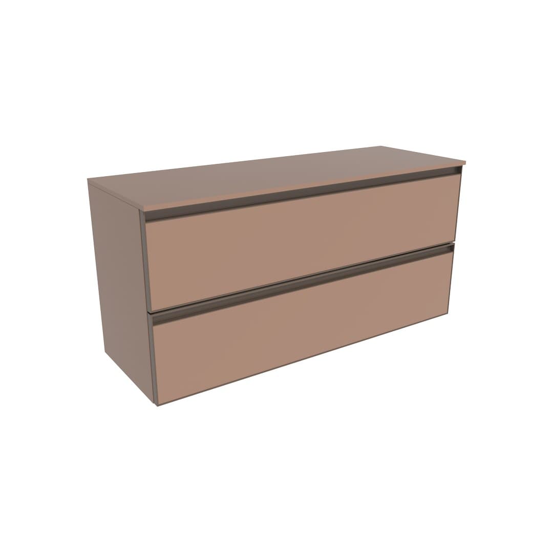 Flaminia CUBIKA 37 – H 50 – Έπιπλο Νιπτήρα – Wall-hung vanity unit 105 cm – 2 συρτάρια – Cipria Matt (CKD838KLC)