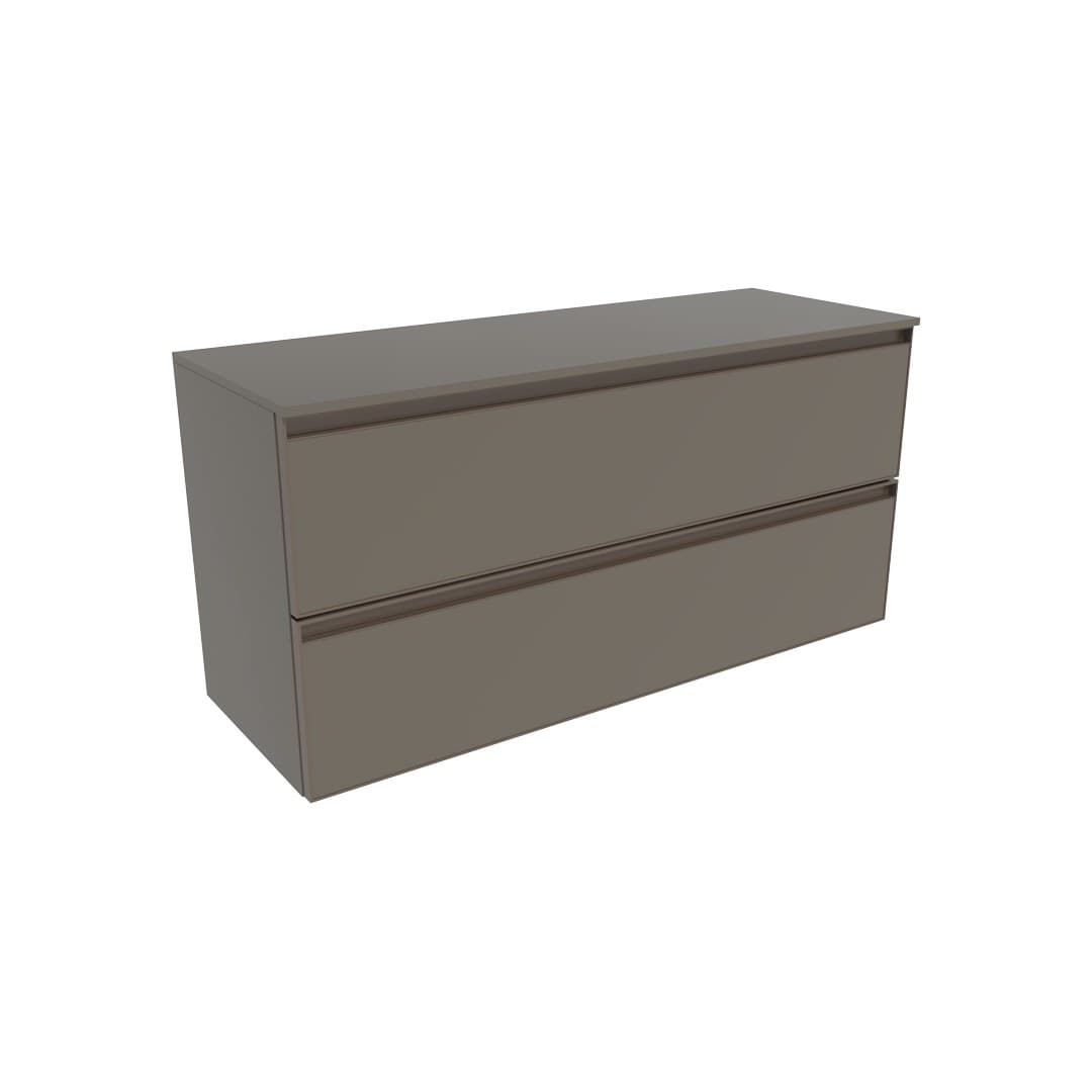 Flaminia CUBIKA 37 – H 50 – Έπιπλο Νιπτήρα – Wall-hung vanity unit 105 cm – 2 συρτάρια – Taupe Matt (CKD838LTK)