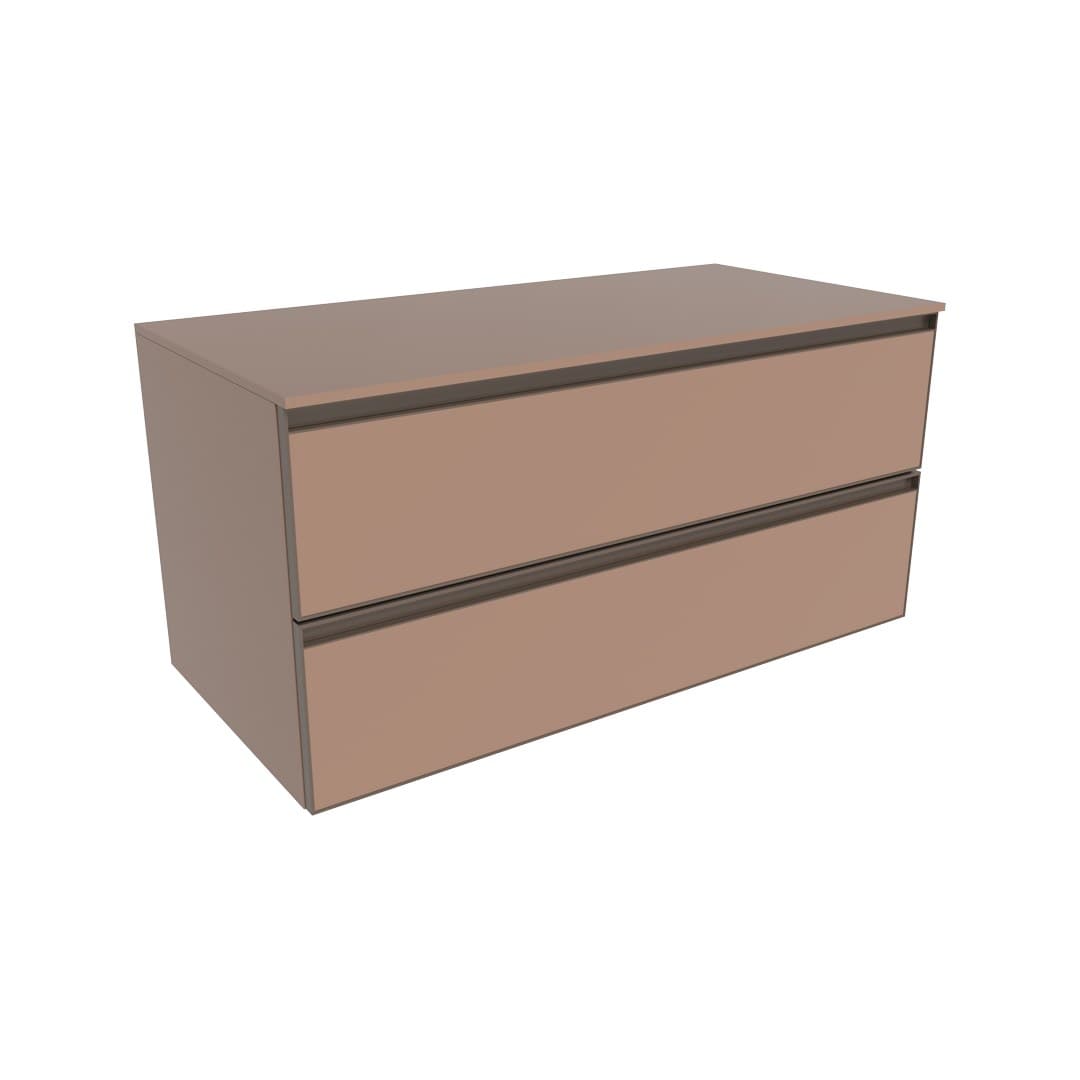 Flaminia CUBIKA 50 – H 50 – Έπιπλο Νιπτήρα – Wall-hung vanity unit 105 cm – 2 συρτάρια – Cipria Matt (CKD839KLC)