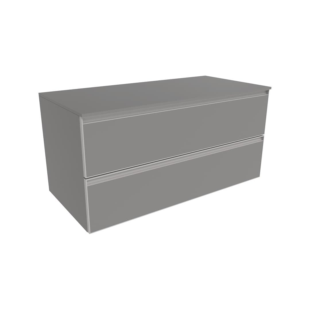 Flaminia CUBIKA 50 – H 50 – Έπιπλο Νιπτήρα – Wall-hung vanity unit 105 cm – 2 συρτάρια – Grey Matt (CKD839LGK)