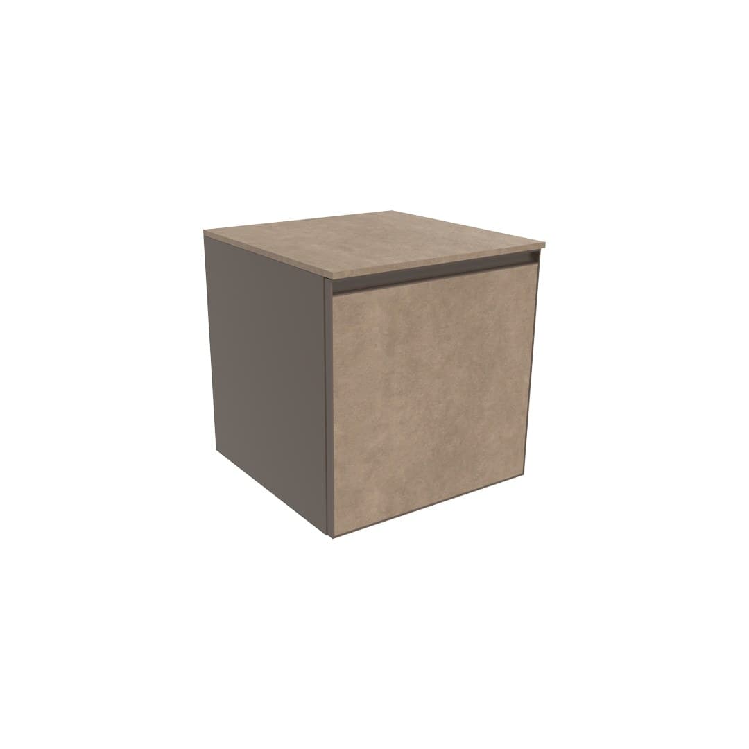 Flaminia CUBIKA 50 – H 50 – Έπιπλο Νιπτήρα – Wall-hung vanity unit 50 cm – 1 πόρτα – Fokos Terra Gres (CKD870GTK)