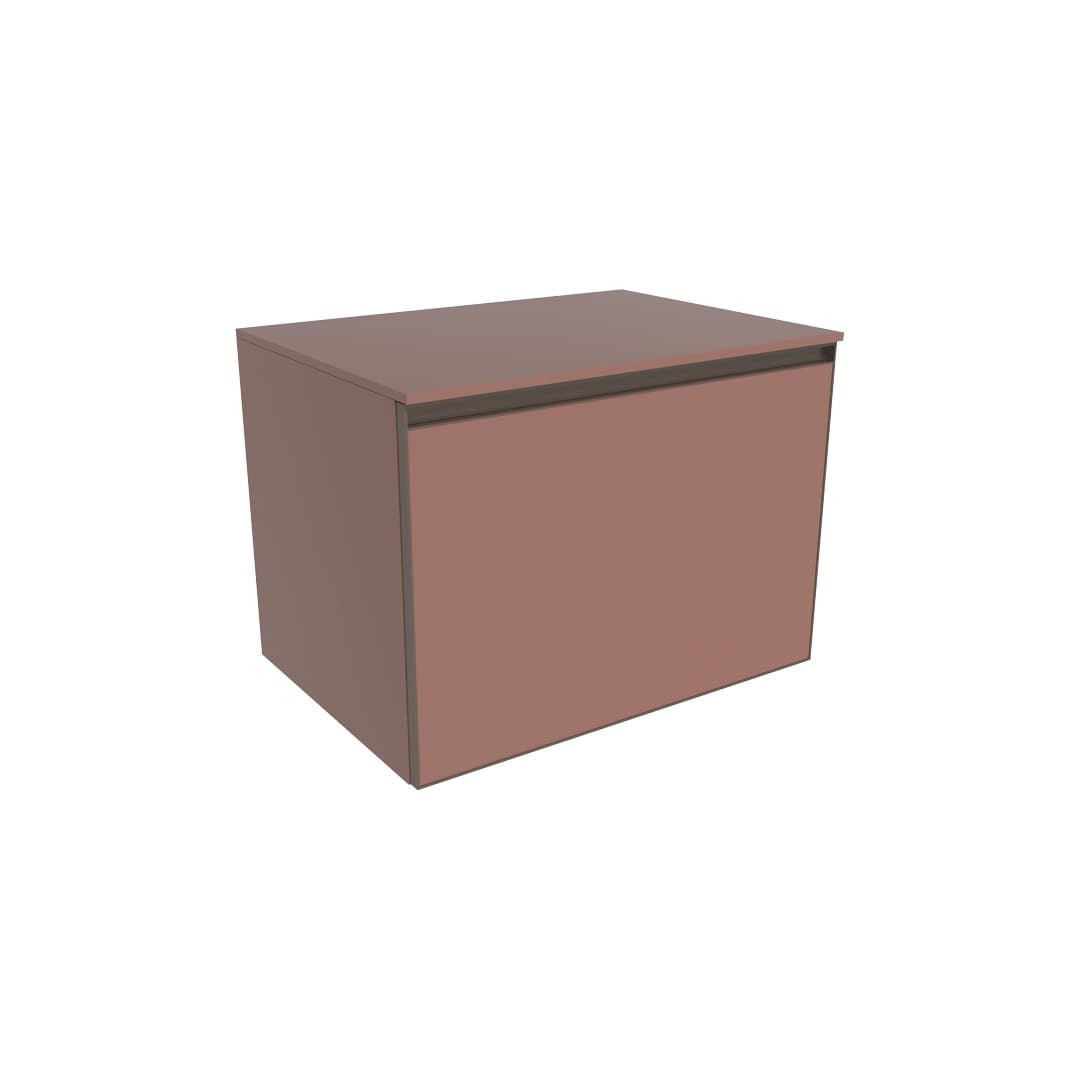 Flaminia CUBIKA 50 – H 50 – Έπιπλο Νιπτήρα – Wall-hung vanity unit 70 cm – 1 συρτάρι + 1 κρυφό – Rosa Vintage Matt (CKD876KLR)