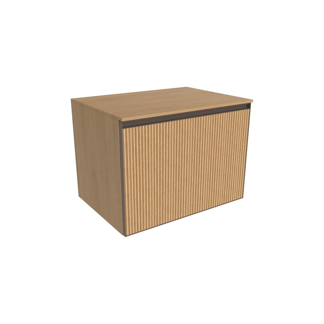 Flaminia CUBIKA 50 – H 50 – Έπιπλο Νιπτήρα – Wall-hung vanity unit 70 cm – 1 συρτάρι + 1 κρυφό – Rovere Naturale Greca (CKD876LLK)