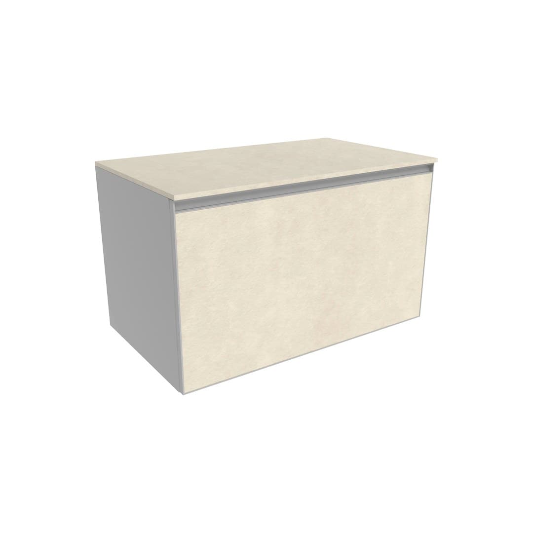 Flaminia CUBIKA 50 – H 50 – Έπιπλο Νιπτήρα – Wall-hung vanity unit 85 cm – 1 συρτάρι + 1 κρυφό – Fokos Sale Gres (CKD879GSK)