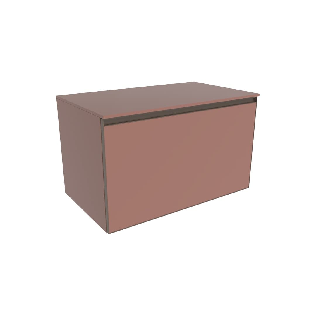Flaminia CUBIKA 50 – H 50 – Έπιπλο Νιπτήρα – Wall-hung vanity unit 85 cm – 1 συρτάρι + 1 κρυφό – Rosa Vintage Matt (CKD879KLR)