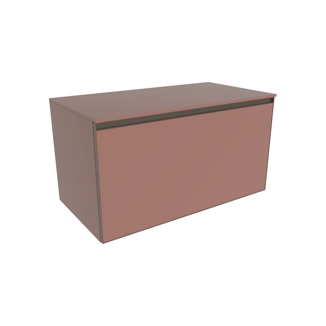 Flaminia CUBIKA 50 – H 50 – Έπιπλο Νιπτήρα – Wall-hung vanity unit 95 cm – 1 συρτάρι + 1 κρυφό – Rosa Vintage Matt (CKD890KLR)