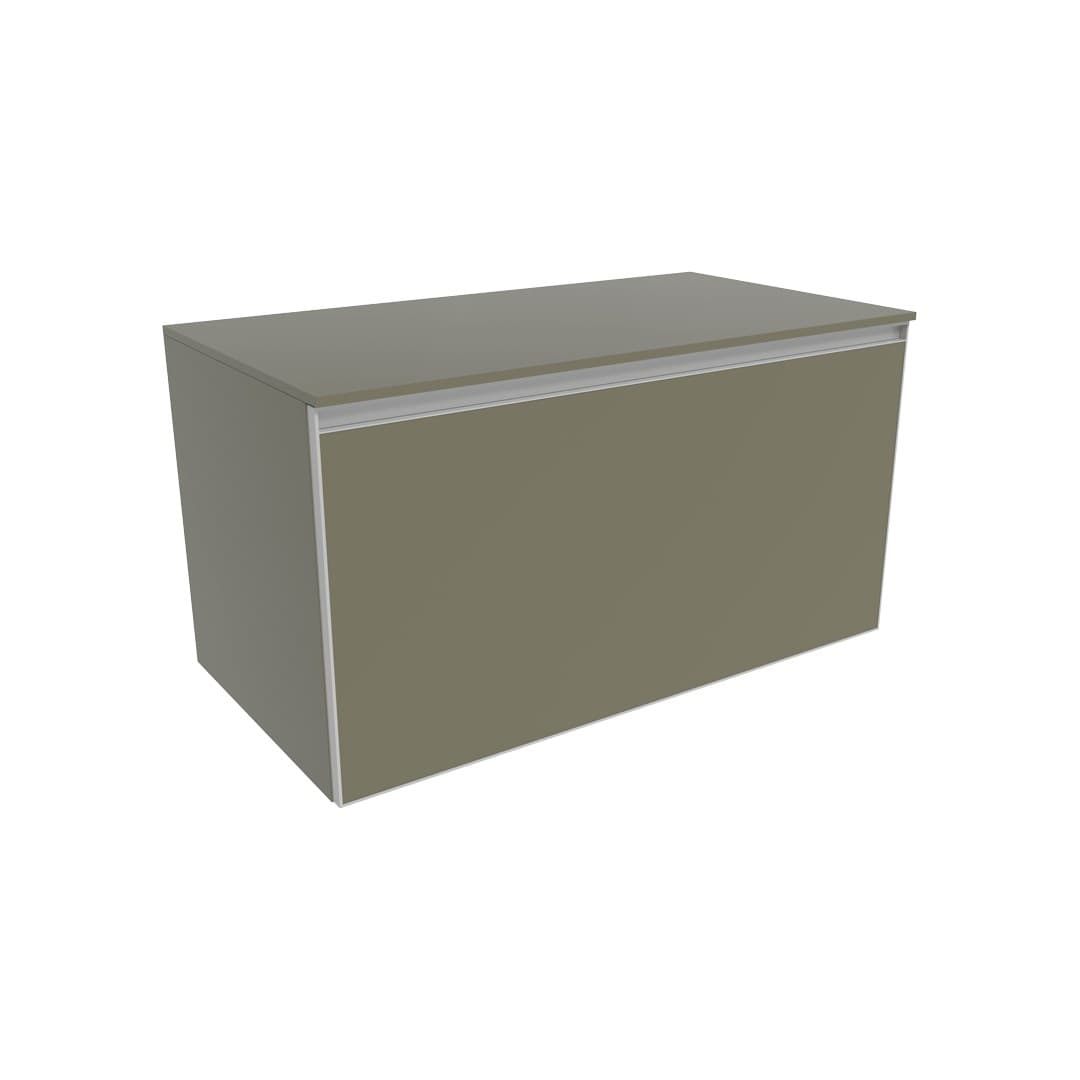 Flaminia CUBIKA 50 – H 50 – Έπιπλο Νιπτήρα – Wall-hung vanity unit 95 cm – 1 συρτάρι + 1 κρυφό – Verde Palude Matt (CKD890LVK)