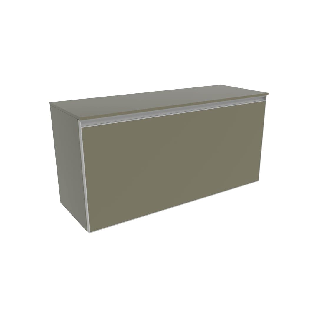 Flaminia CUBIKA 37 – H 50 – Έπιπλο Νιπτήρα – Wall-hung vanity unit 105 cm – 1 συρτάρι + 1 κρυφό – Verde Palude Matt (CKD892LVK)