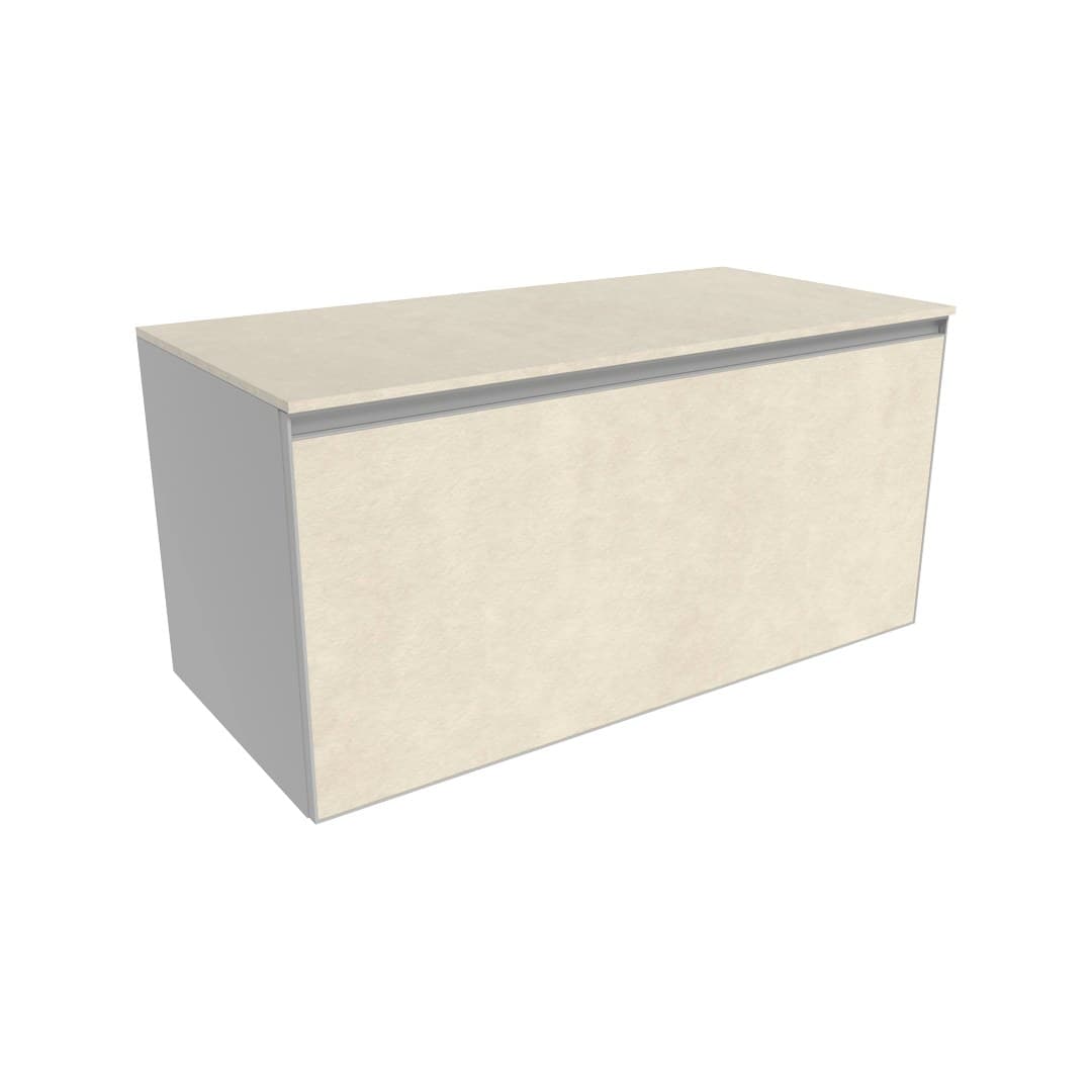 Flaminia CUBIKA 50 – H 50 – Έπιπλο Νιπτήρα – Wall-hung vanity unit 105 cm – 1 συρτάρι + 1 κρυφό – Fokos Sale Gres (CKD893GSK)