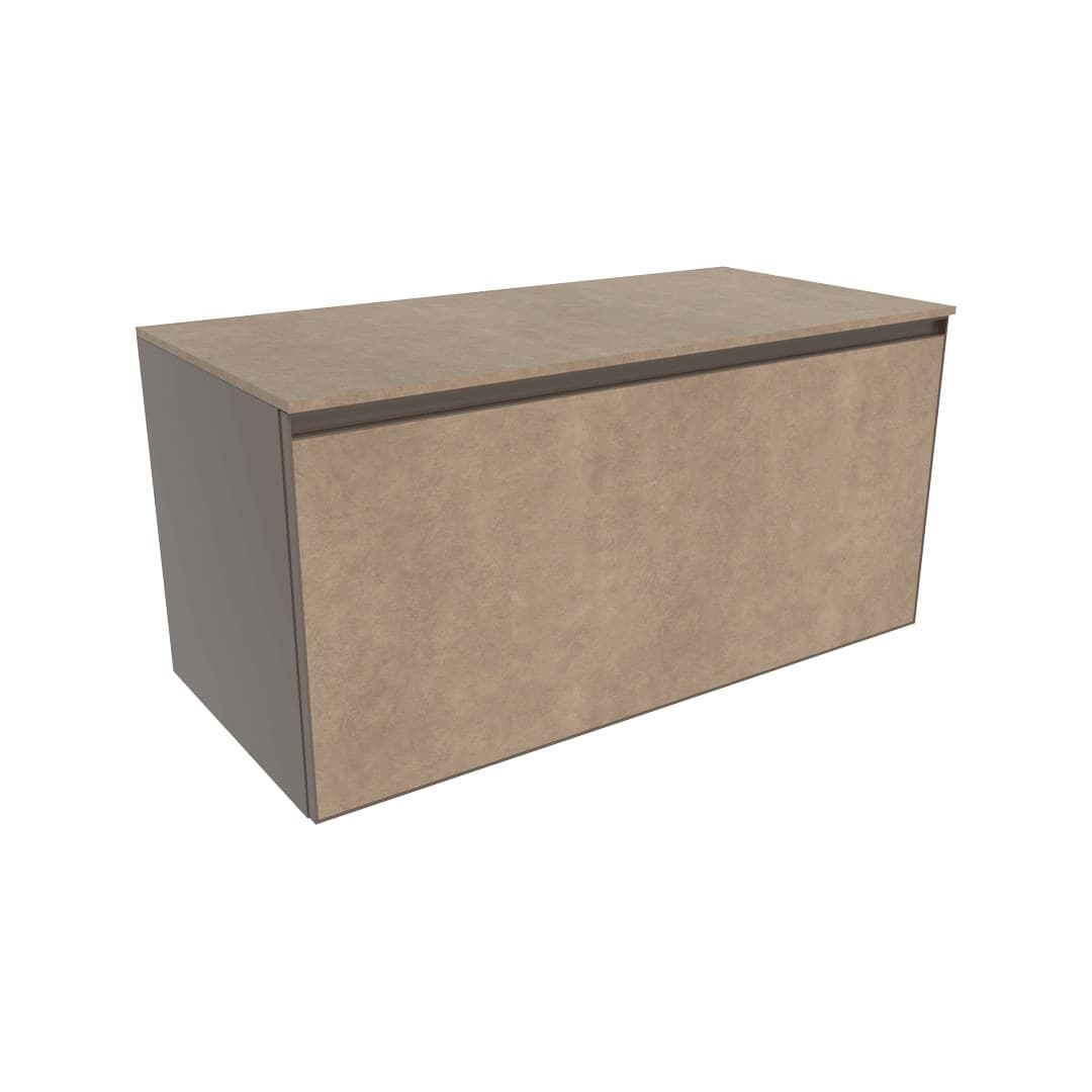 Flaminia CUBIKA 50 – H 50 – Έπιπλο Νιπτήρα – Wall-hung vanity unit 105 cm – 1 συρτάρι + 1 κρυφό – Fokos Terra Gres (CKD893GTK)