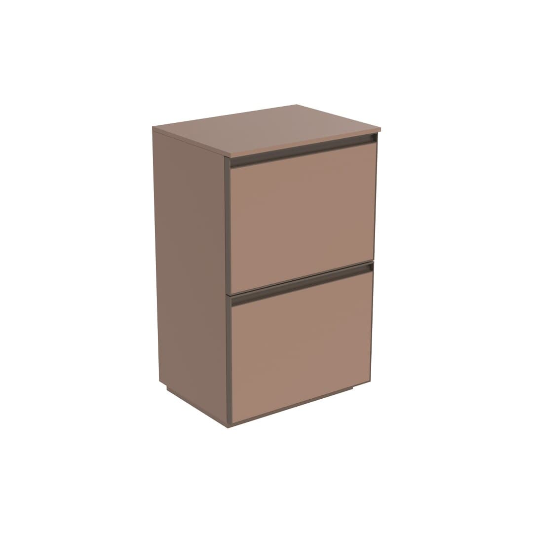 Flaminia CUBIKA 37 – H 78.5 – Έπιπλο Νιπτήρα – Free standing vanity unit (50 cm) – 2 συρτάρια – Cipria Matt (CKD906KLC)
