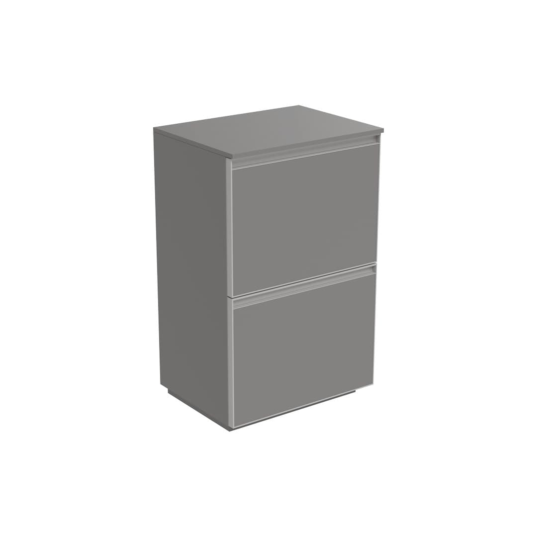 Flaminia CUBIKA 37 – H 78.5 – Έπιπλο Νιπτήρα – Free standing vanity unit (50 cm) – 2 συρτάρια – Grey Matt (CKD906LGK)