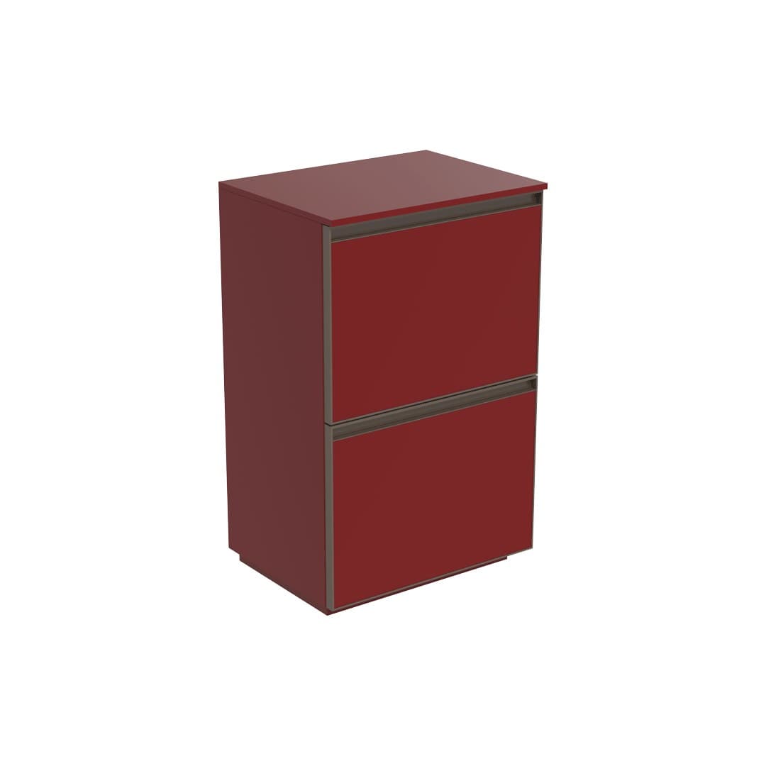 Flaminia CUBIKA 37 – H 78.5 – Έπιπλο Νιπτήρα – Free standing vanity unit (50 cm) – 2 συρτάρια – Bordeaux Matt (CKD906LRK)