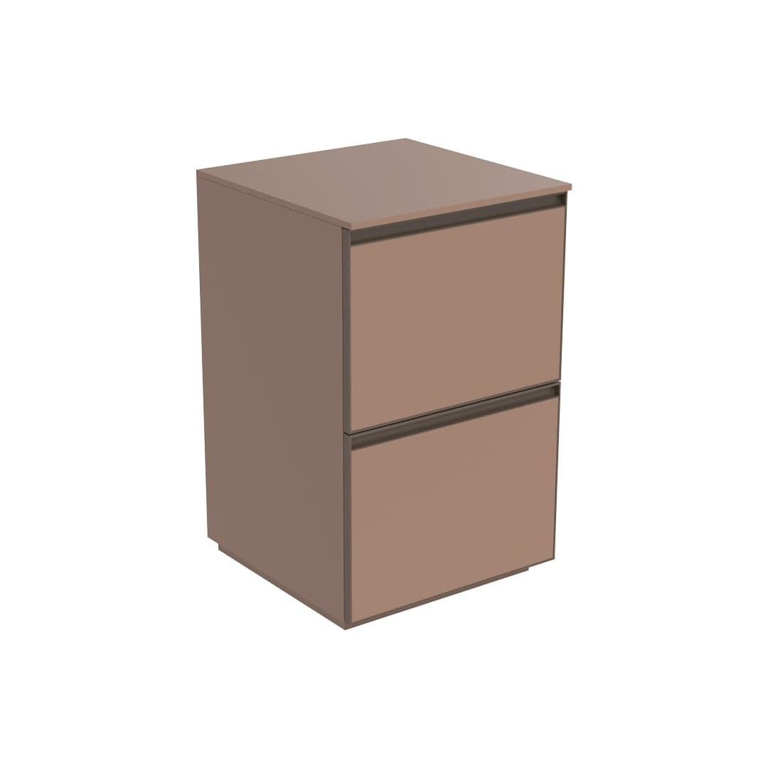 Flaminia CUBIKA 50 – H 78.5 – Έπιπλο Νιπτήρα – Free standing vanity unit (50 cm) – 2 συρτάρια – Cipria Matt (CKD907KLC)