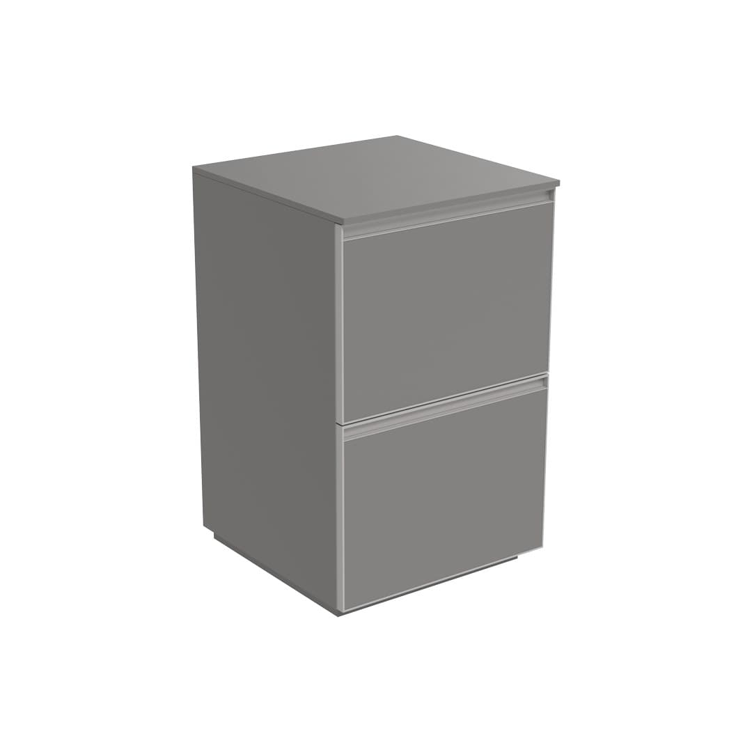 Flaminia CUBIKA 50 – H 78.5 – Έπιπλο Νιπτήρα – Free standing vanity unit (50 cm) – 2 συρτάρια – Grey Matt (CKD907LGK)