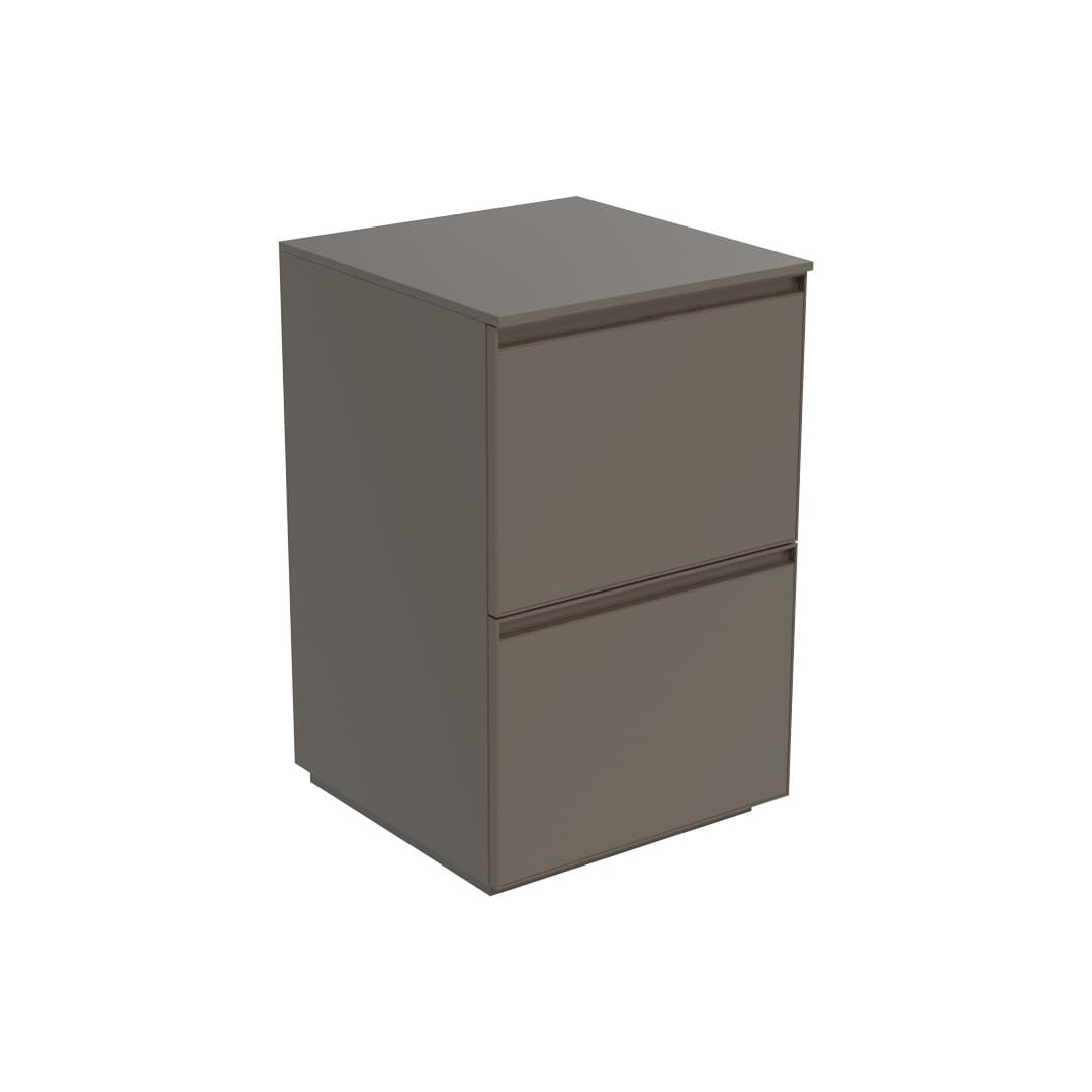 Flaminia CUBIKA 50 – H 78.5 – Έπιπλο Νιπτήρα – Free standing vanity unit (50 cm) – 2 συρτάρια – Taupe Matt (CKD907LTK)