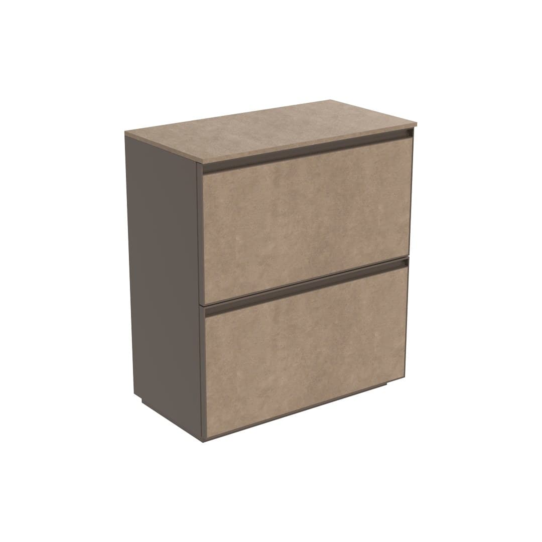 Flaminia CUBIKA 37 – H 78.5 – Έπιπλο Νιπτήρα – Free standing vanity unit 70 cm – Fokos Terra Gres (CKD912GTK)
