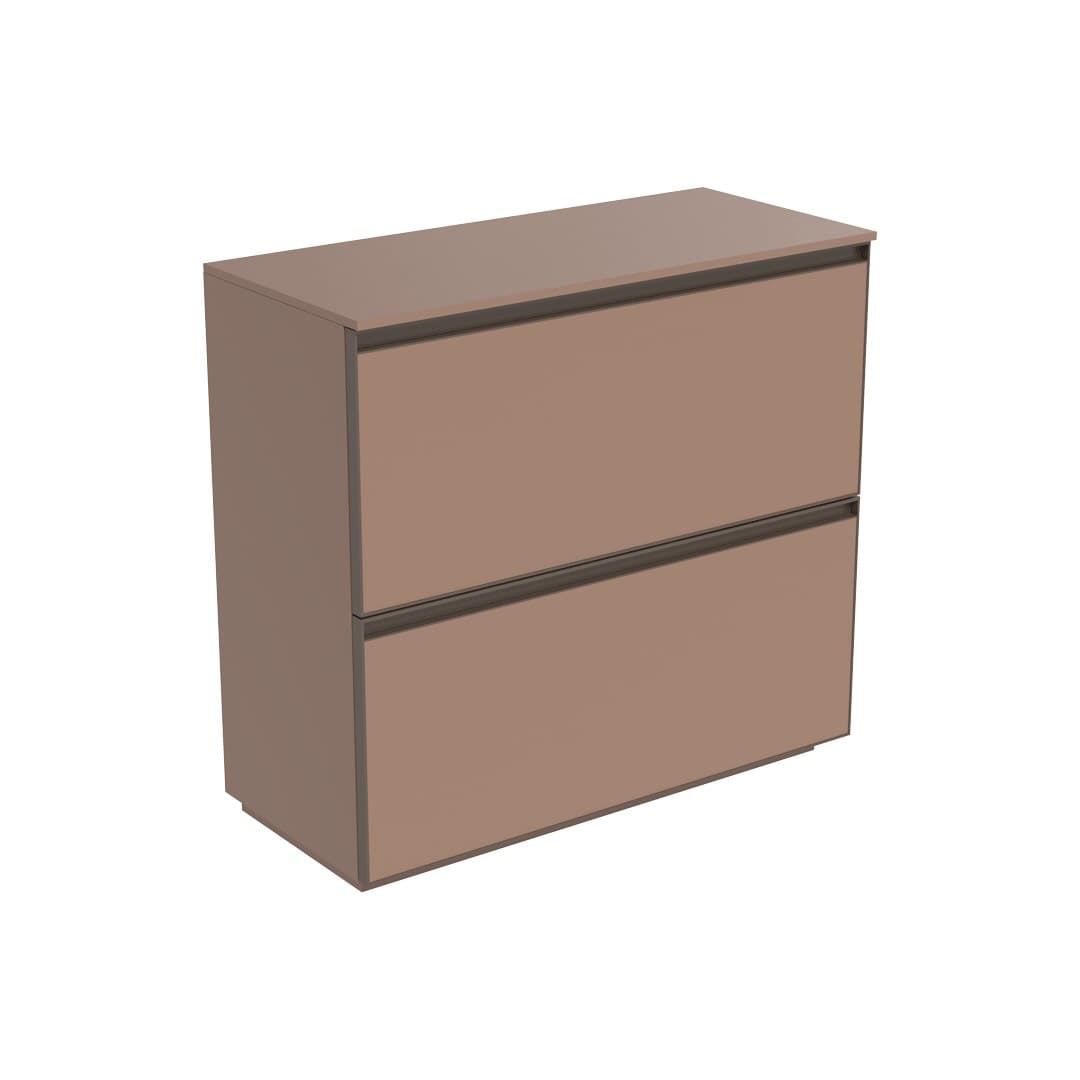 Flaminia CUBIKA 37 – H 78.5 – Έπιπλο Νιπτήρα – Free standing vanity unit 85 cm – Cipria Matt (CKD918KLC)