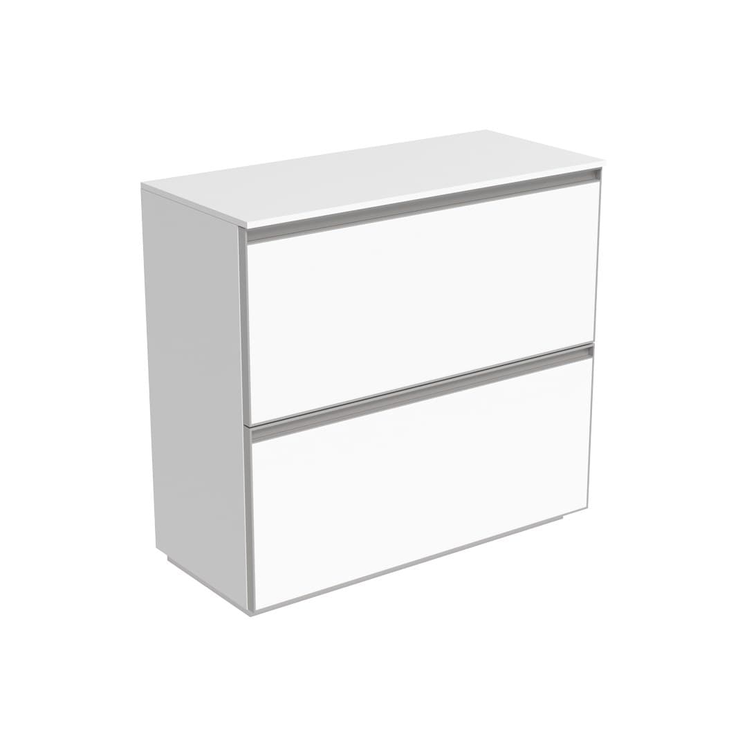 Flaminia CUBIKA 37 – H 78.5 – Έπιπλο Νιπτήρα – Free standing vanity unit 85 cm – Matt White (CKD918LBK)