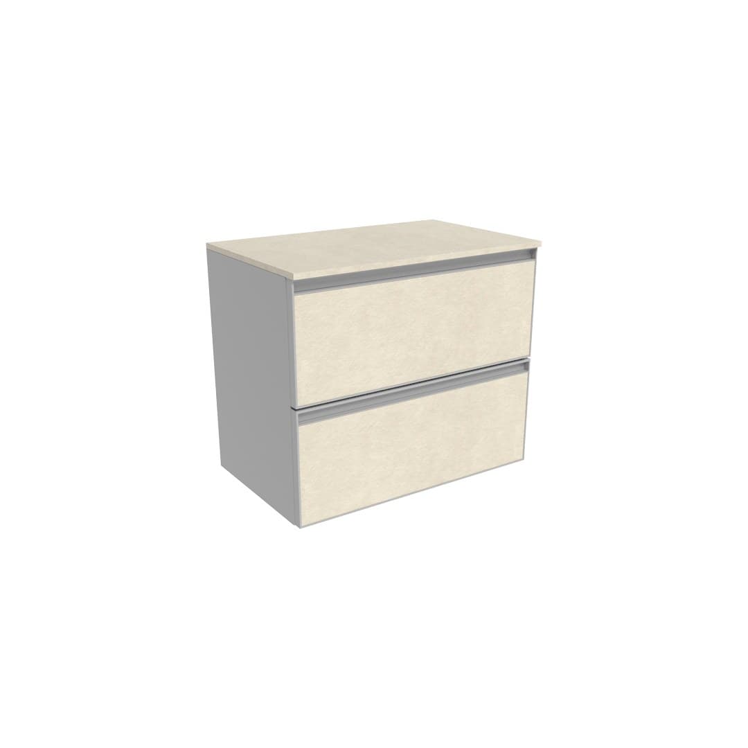 Flaminia CUBIKA 37 – H 50 – Έπιπλο Νιπτήρα – Wall-hung vanity unit 60 cm – 2 συρτάρια – Fokos Sale Gres (CKD938GSK)