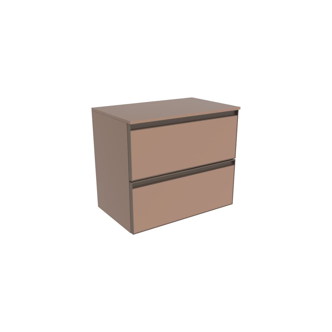 Flaminia CUBIKA 37 – H 50 – Έπιπλο Νιπτήρα – Wall-hung vanity unit 60 cm – 2 συρτάρια – Cipria Matt (CKD938KLC)