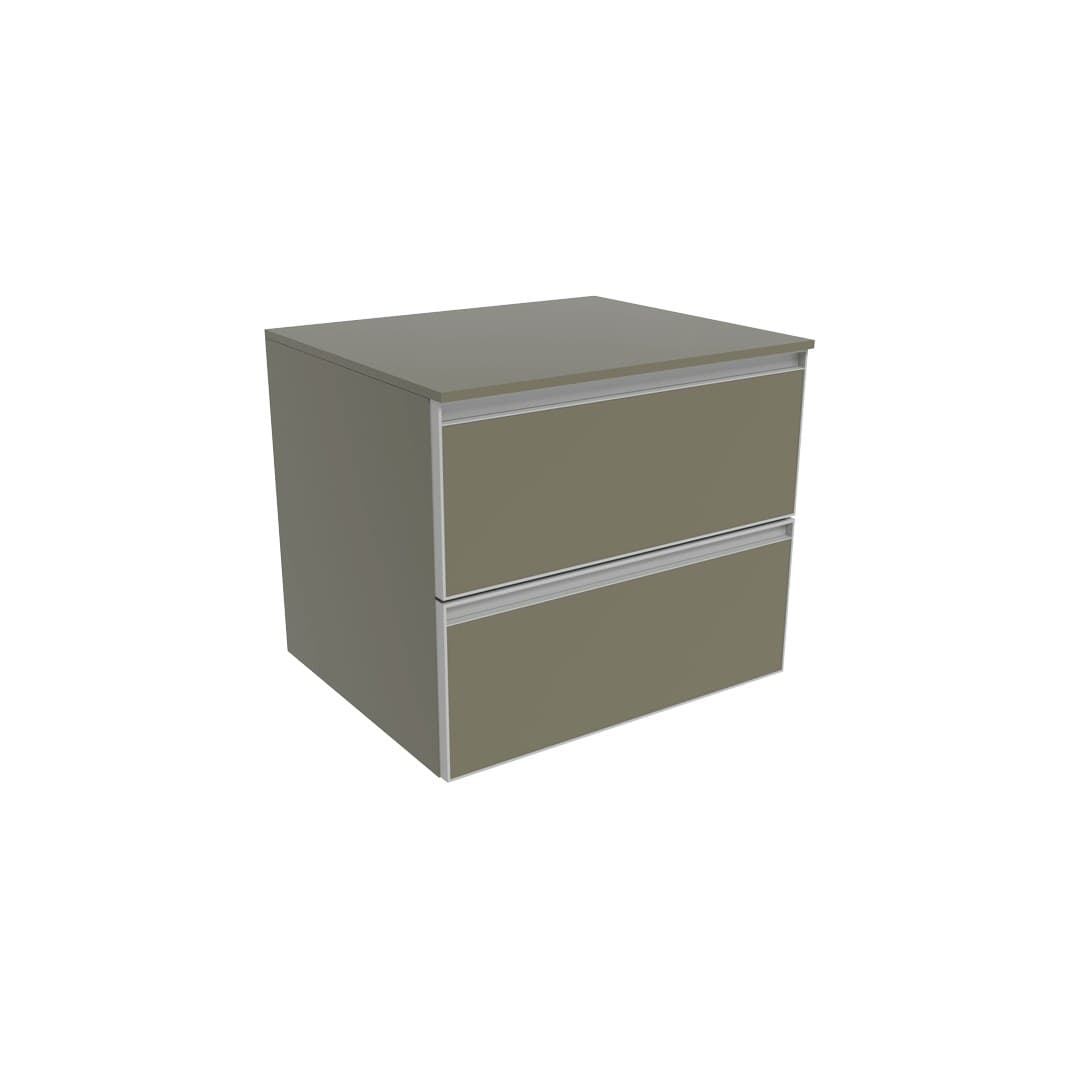 Flaminia CUBIKA 50 – H 50 – Έπιπλο Νιπτήρα – Wall-hung vanity unit 60 cm – 2 συρτάρια – Verde Palude Matt (CKD939LVK)