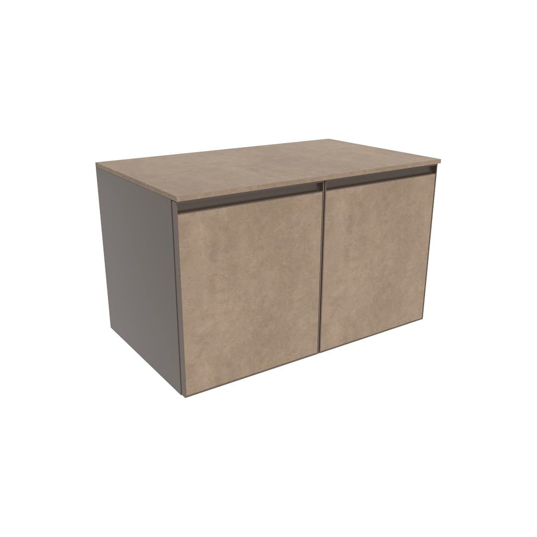 Flaminia CUBIKA 50 – H 50 – Έπιπλο Νιπτήρα – Wall-hung vanity unit 85 cm – 2 πόρτες – Fokos Terra Gres (CKD941GTK)