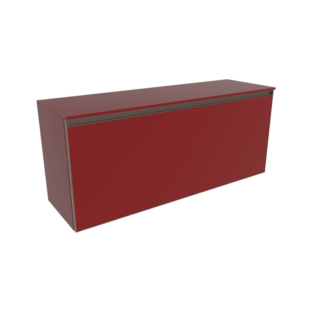 Flaminia CUBIKA 37 – H 50 – Έπιπλο Νιπτήρα – Wall-hung vanity unit 120 cm – 1 συρτάρι – Bordeaux Matt (CKD944LRK)