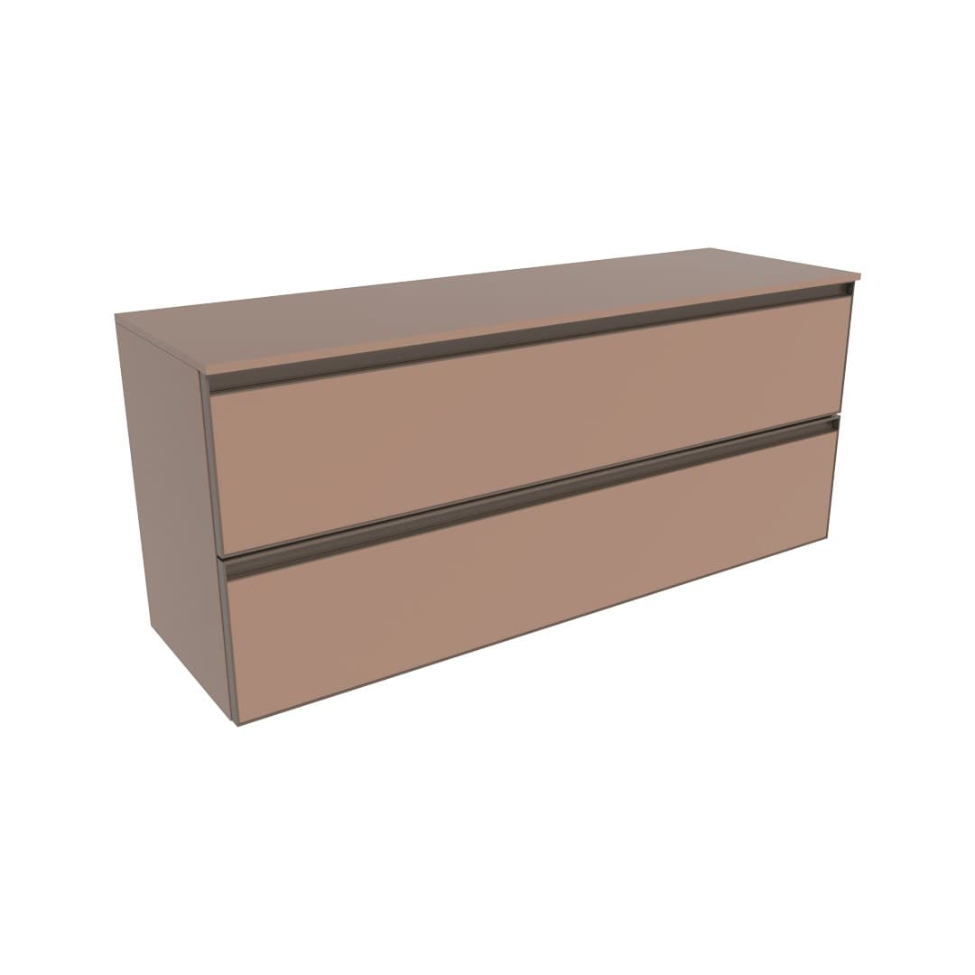 Flaminia CUBIKA 37 – H 50 – Έπιπλο Νιπτήρα – Wall-hung vanity unit 120 cm – 2 συρτάρια – Cipria Matt (CKD948KLC)