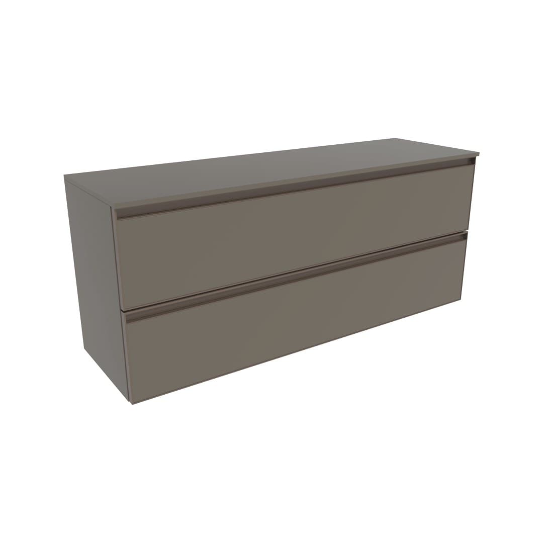 Flaminia CUBIKA 37 – H 50 – Έπιπλο Νιπτήρα – Wall-hung vanity unit 120 cm – 2 συρτάρια – Taupe Matt (CKD948LTK)