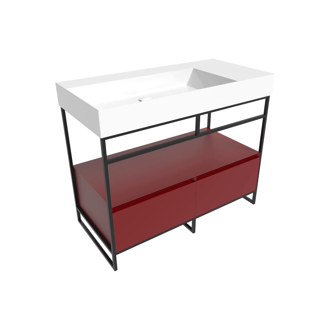 Flaminia DENVER – Βάση Νιπτήρα – Furniture suitable for Applight 10551 – Bordeaux Matt (DV105SLRK)