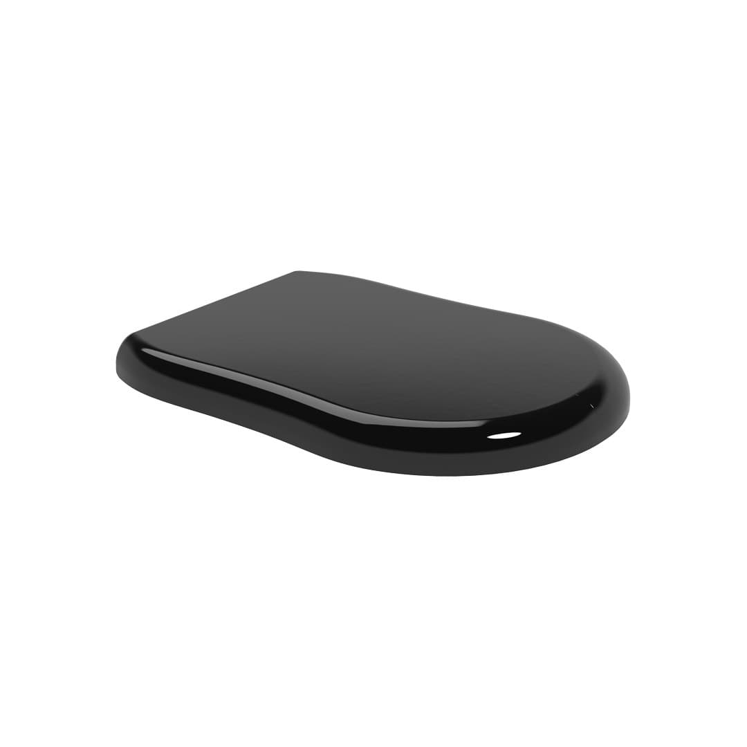 Flaminia EFI – Κάθισμα Λεκάνης – Soft-closing wrapping seat & cover – gold hinges – Black Glossy (EFCW03ORNER)