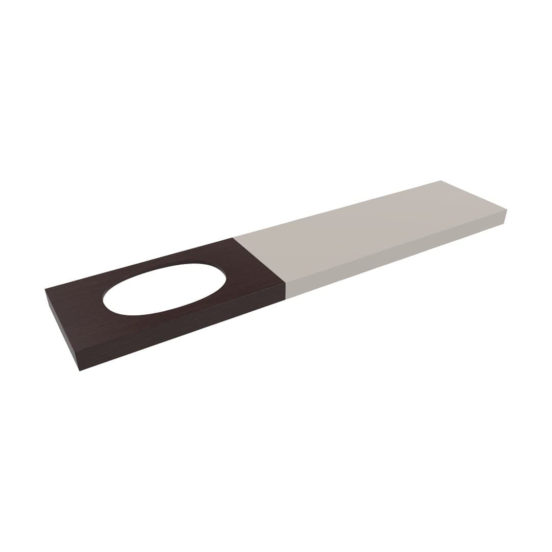 Flaminia IO – Πάγκος Νιπτήρα – Wooden shelf 100 to 150 cm suitable for IO75 basin – Rovere Moro (IO75M2RM)