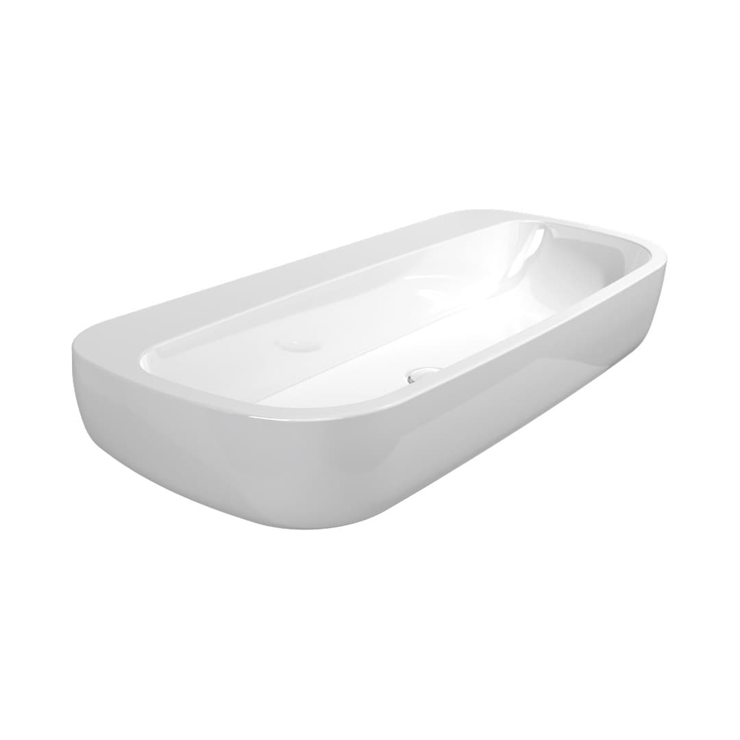 Flaminia MONÒ 100 – Νιπτήρας Επικαθήμενος – White Glossy (MN100L)
