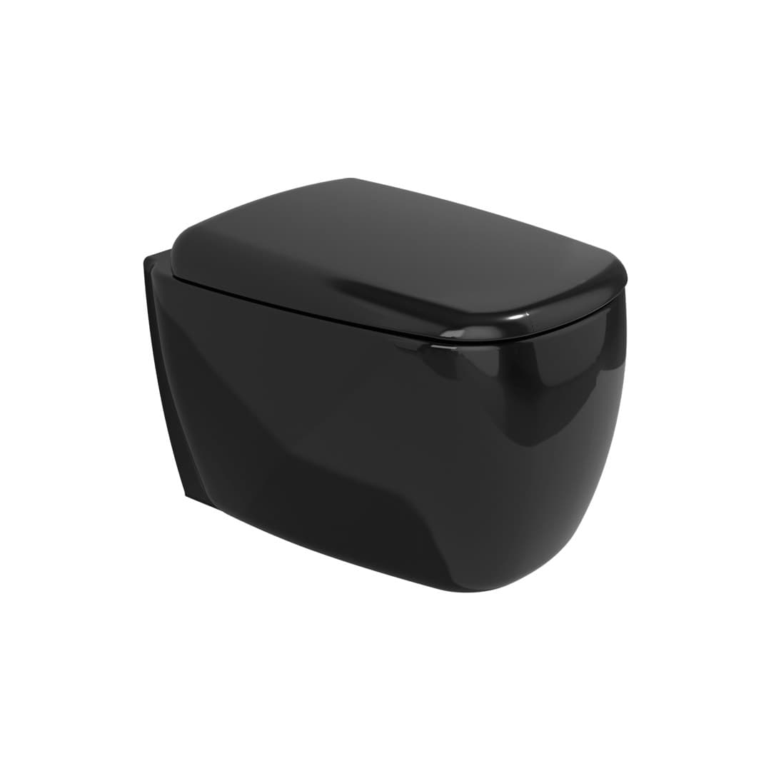 Flaminia MONÒ gosilent – Λεκάνη Κρεμαστή – Black Glossy (MN118SNER)