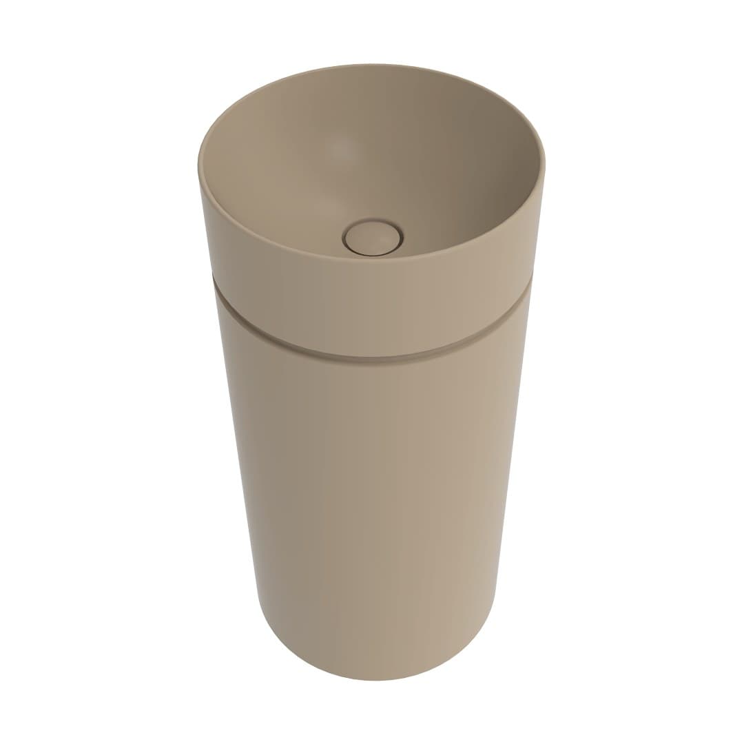 Flaminia MONOTWIN SLIM – Νιπτήρας Επιδαπέδιος – Freestanding column basin – floor drain – Argilla Matt (MTC42CARG)