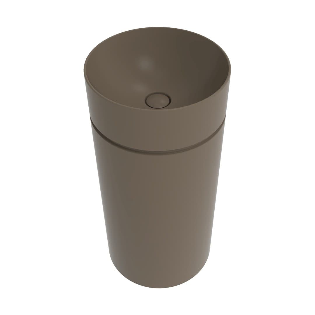 Flaminia MONOTWIN SLIM – Νιπτήρας Επιδαπέδιος – Freestanding column basin – floor drain – Fango Matt (MTC42CFAN)