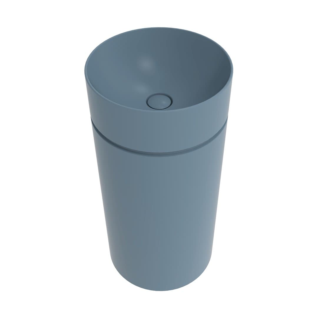 Flaminia MONOTWIN SLIM – Νιπτήρας Επιδαπέδιος – Freestanding column basin – floor drain – Nuvola Matt (MTC42CNUV)
