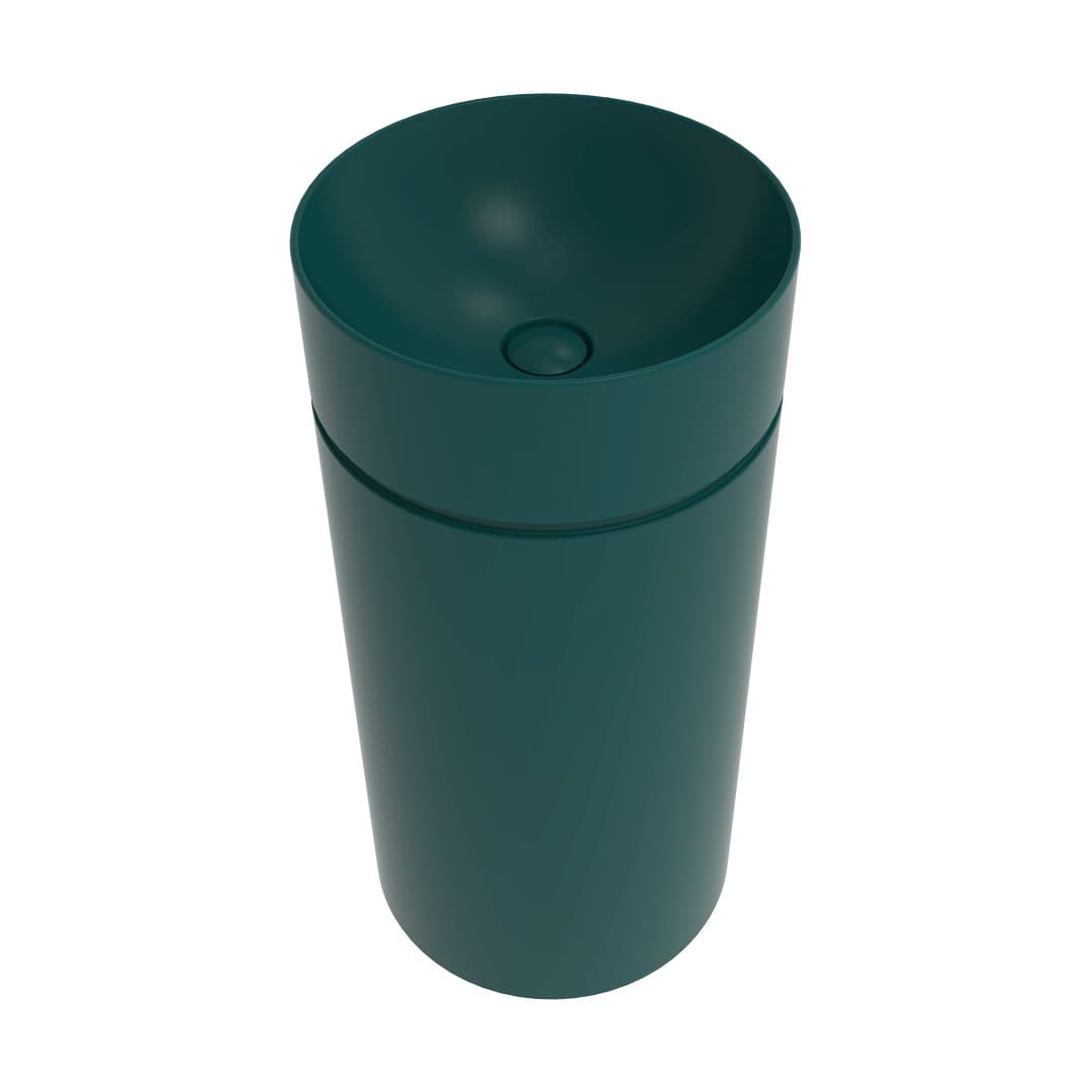 Flaminia MONOTWIN SLIM – Νιπτήρας Επιδαπέδιος – Freestanding column basin – floor drain – Petrolio Matt (MTC42CPET)